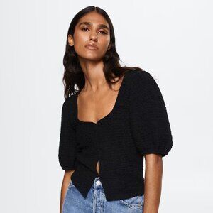Mango Textured Knit Top